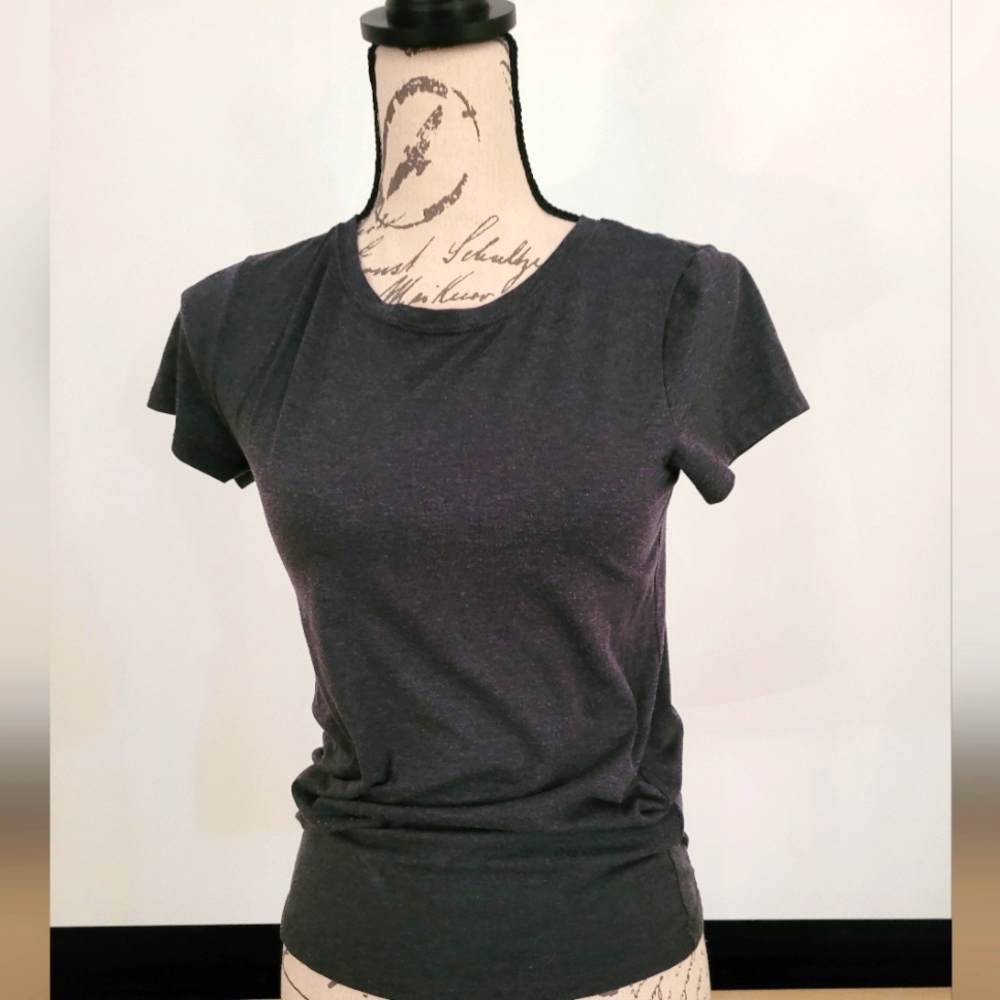 FASHION NOVA SCOOP NECK MED CHARCOAL GRAY TOP